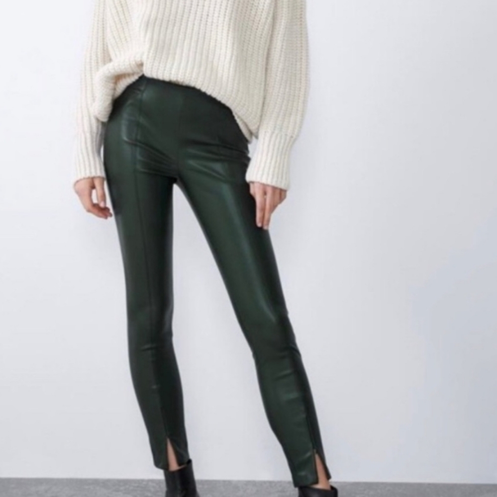 Zara faux leather skinny pants